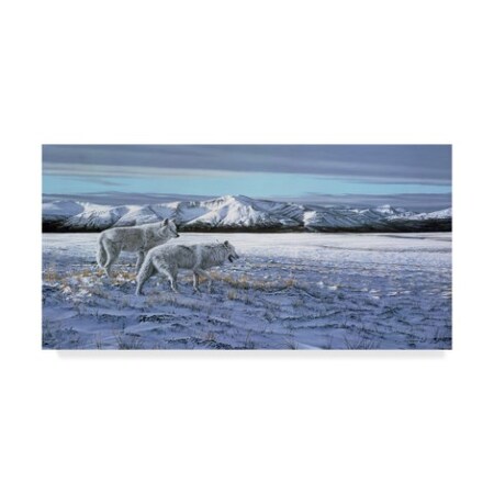 Ron Parker 'First Snow Arctic Wolves' Canvas Art,12x24